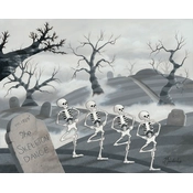 Disney Fine Art - The Skeleton Dance From The Nightmare Before Christmas By Michael Prozenza