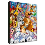 Disney Fine Art - So Many Disney Dogs By Tim Rogerson