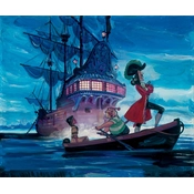 Disney Fine Art - Tiger Lilly And Hook - From Disney Pirates of the Caribbean By Jim Salvati