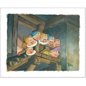 Disney Fine Art - Top Of The Stairs - From Snow White And The Seven Dwarfs By Toby Bluth