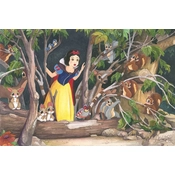 Disney Fine Art - Snow Whites Discovery - From Disney Snow White and the Seven Dwarfs By Michelle St Laurent