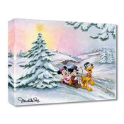 Disney Fine Art - Winter Sleigh Ride From Mickey and Friends By Michelle St Laurent