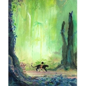 Disney Fine Art - Mowgli and Bagheera - From Disney The Jungle Book By Harrison Ellenshaw