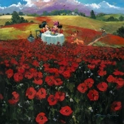 Disney Fine Art - Red Poppies By James Coleman