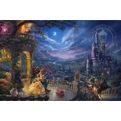 Disney Fine Art - Beauty and the Beast Dancing in the Moonlight By Thomas Kinkade Disney