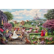 Disney Fine Art - Cinderella Happily Ever After By Thomas Kinkade Disney