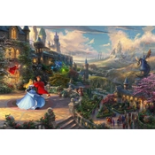 Disney Fine Art - Sleeping Beauty Dancing In The Enchanted Light By Thomas Kinkade Disney