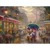 Disney Fine Art - Mickey & Minnie In Paris By Thomas Kinkade Disney