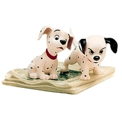 Disney Fine Art - One Hundred and One Dalmatians Two Puppies On Newspaper By WDCC Disney Classics