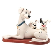 Disney Fine Art - One Hundred and One Dalmatians Perdita W/patch & Puppy Patient Perdita By WDCC Disney Classics