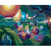 Disney Fine Art - Mad Hatters Tea Party - From Disney Winnie the Pooh By Harrison Ellenshaw