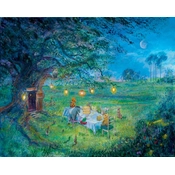 Disney Fine Art - Poohs 80th Garden Party - From Disney Winnie the Pooh By Harrison Ellenshaw