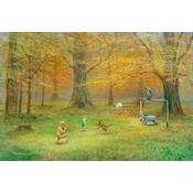 Disney Fine Art - Pooh Soccer - From Disney Winnie the Pooh By Peter Ellenshaw