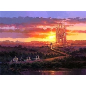 Disney Fine Art - Castle At Sunset By Rodel Gonzalez