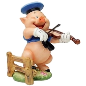 Disney Fine Art - Three Little Pigs Fiddler Pig Hey Diddle Diddle I Play On My Fiddle By WDCC Disney Classics