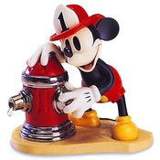 Disney Fine Art - Mickey's Fire Brigade Mickey Mouse Fireman To The Rescue By WDCC Disney Classics