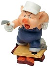 WDCC Three Little Pigs Practical Pig Work And Play Don't Mix