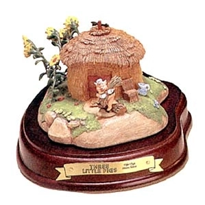 WDCC Disney Classics_Three Little Pigs Fifer Pig Straw House