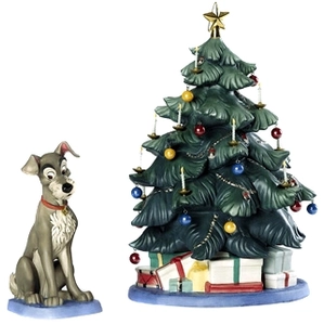 WDCC Disney Classics_Lady And The Tramp Tramp And Tree At Home For Christmas