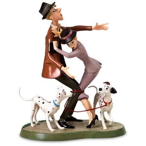 WDCC Disney Classics_One Hundred and One Dalmatians Roger And Anita And Pongo And Perdita Tangled Up Romance